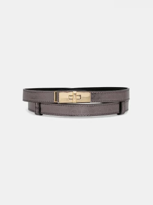 Obrázek produktu Guess pásek dámský z imitace kůže IDRA stříbrná