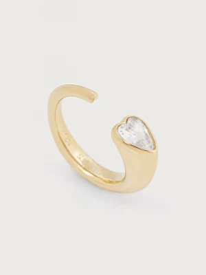 Obrázek produktu Guess prstýnek dámský z nerezové oceli s kubickým zirkonem CRYSTAL LOVE zlatá