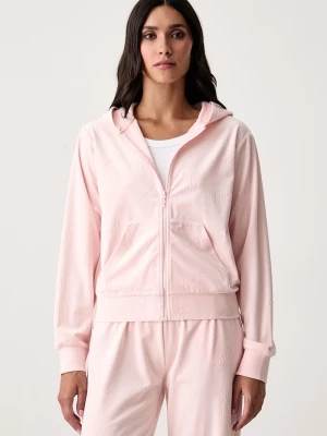 Obrázek produktu Guess rozepínací mikina s kapucí dámská LOREN růžová