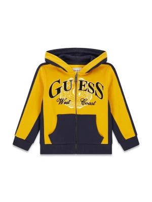 Obrázek produktu Guess rozepínací mikina s kapucí dětská bavlněná žlutá