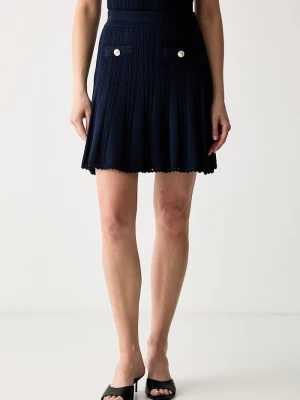 Obrázek produktu Guess rozšířená sukně s viskózou CARMEN námořnická modř