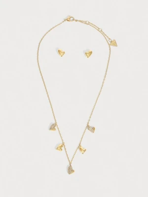 Obrázek produktu GUESS Sada šperků 'GOLDEN LOVE' zlatá / průhledná