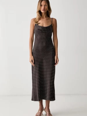 Obrázek produktu Guess šaty ve stylu spodničky s viskózou AKILINA hnědá