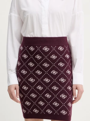 Obrázek produktu Guess Sukně s příměsí vlny Guess SARAH fialová
