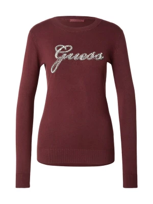 Obrázek produktu GUESS Svetr 'GEORGIA' tmavě červená / stříbrná / perlově bílá
