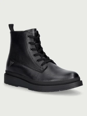 Obrázek produktu Guess trekové boty pánské kožené CAVORN černá