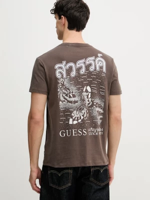 Obrázek produktu Guess tričko pánské bavlněné hnědá