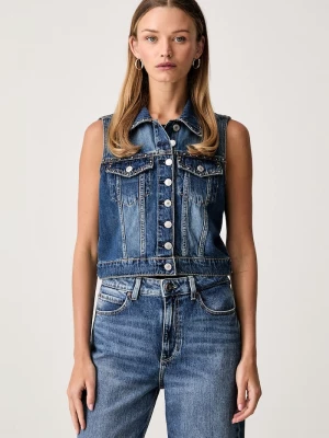 Obrázek produktu Guess vesta dámská džínová JILL modrá