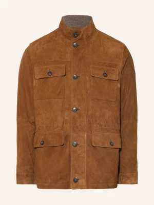 Obrázek produktu Hackett London Kožená Bunda Fieldjacket hnědá