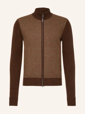 Obrázek produktu Hackett London Pletený Svetr Z Kombinace Materiálů tmavě hnědá / světle hnědá / zelená