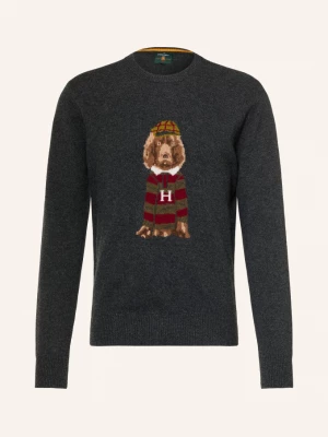 Obrázek produktu Hackett London Svetr Heritage Harry tmavě šedá / tmavě červená / khaki