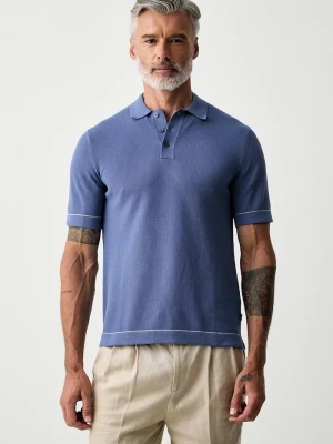 Obrázek produktu Hackett London svetrové polo pánské bavlněné modrá