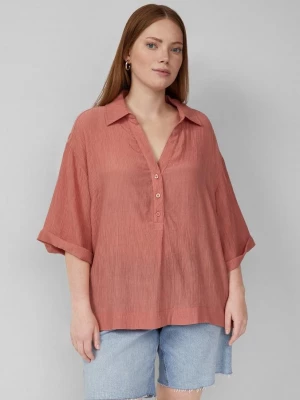 Obrázek produktu Halenka se střihem Loose Fit a sepraným efektem QS oranžová