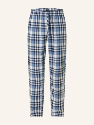 Obrázek produktu Hanro Pyžamové Kalhoty Cozy Comfort Z Flanelu modrá / tmavě modrá / bílá