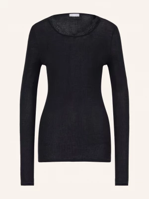 Obrázek produktu Hanro Spací Tričko Woolen Lace Z Merino Vlny A Hedvábí černá