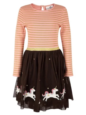 Obrázek produktu happy girls Šaty čokoládová / zlatá / růžová / offwhite