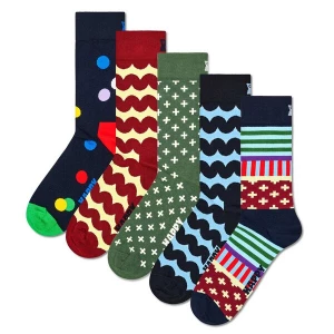 Obrázek produktu Happy Socks Ponožky 'Classic' námořnická modř / aqua modrá / zelená / karmínově červené / černá