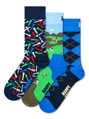 Obrázek produktu Happy Socks Ponožky 'Golf Cart' modrá / námořnická modř / světlemodrá / olivová