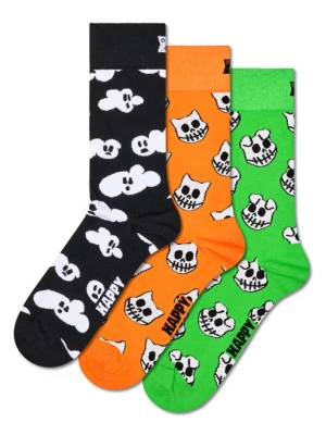 Obrázek produktu Happy Socks Ponožky 'Halloween' zelená / oranžová / černá / bílá