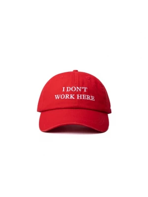 Obrázek produktu Hatline Lab Kšiltovka 'I don't work here' červená / bílá