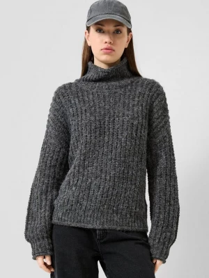 Obrázek produktu Hebce měkký oversize pulovr s rolákem QS černá