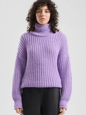 Obrázek produktu Hebce měkký oversize pulovr s rolákem QS růžová