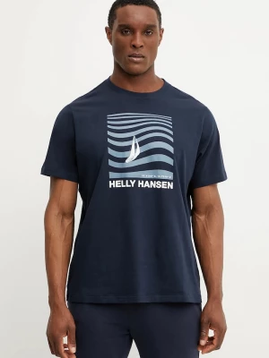 Obrázek produktu Helly Hansen Bavlněné tričko Helly Hansen SHORELINE námořnická modř