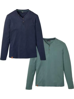 Obrázek produktu Henley tričko s dlouhým rukávem, z čisté organické bavlny (2 ks v balení) BonPrix