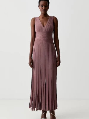 Obrázek produktu Herve Leger Šaty Herve Leger Harlow Hervé Léger hnědá