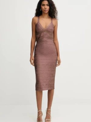 Obrázek produktu Herve Leger Šaty Herve Leger Indie Hervé Léger hnědá