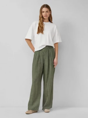 Obrázek produktu Hose / Extra Wide Leg / High Rise aus Leinen s.Oliver olivová