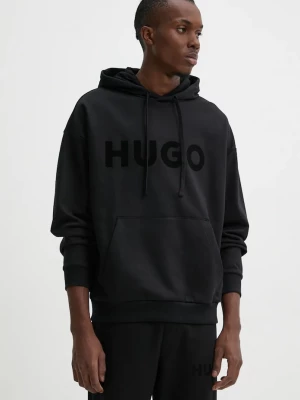 Obrázek produktu HUGO mikina s kapucí pánská bavlněná Ditchle černá