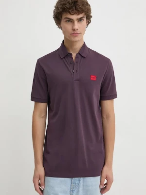Obrázek produktu HUGO Bavlněné polo tričko HUGO fialová
