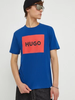 Obrázek produktu HUGO Bavlněné tričko HUGO Dulive222 modrá