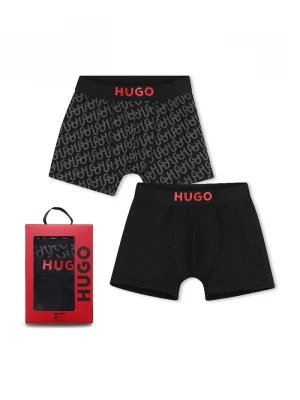 Obrázek produktu HUGO boxerky dětské bavlněné s elastanem 2-pack černá