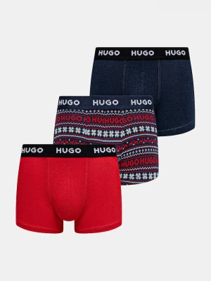 Obrázek produktu HUGO boxerky pánské bavlněné elastanem TRIPLET DESIGN 3-pack námořnická modř