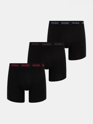 Obrázek produktu HUGO boxerky pánské bavlněné elastanem BOXERBR TRIPLET PACK 3-pack černá