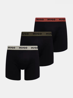 Obrázek produktu HUGO boxerky pánské bavlněné s elastanem BOXERBR TRIPLET PACK 3-pack černá