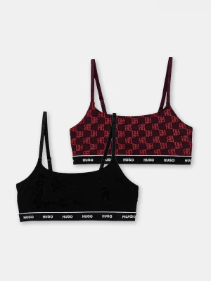 Obrázek produktu HUGO braletka bavlněná s elastanem TWIN BRALETTE DESIGN černá