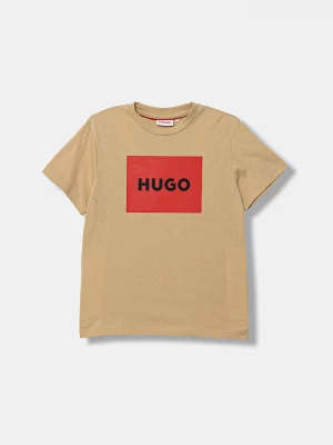 Obrázek produktu HUGO Dětské bavlněné tričko HUGO béžová