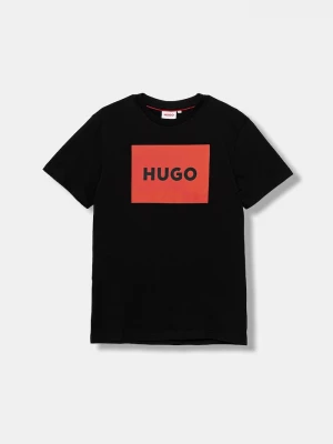 Obrázek produktu HUGO Dětské bavlněné tričko černá