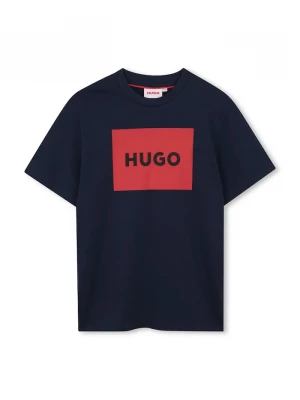Obrázek produktu HUGO Dětské bavlněné tričko HUGO námořnická modř