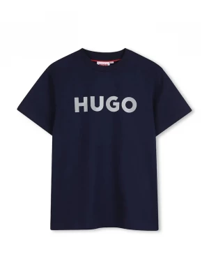 Obrázek produktu HUGO Dětské bavlněné tričko HUGO námořnická modř