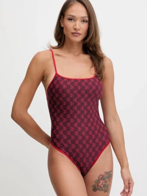 Obrázek produktu HUGO jednodílné plavky dámské MONOGRAM SWIMSUIT červená