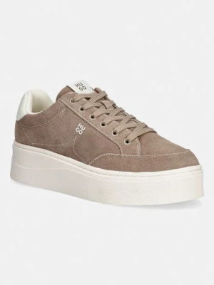 Obrázek produktu HUGO Lyzz Plt dámské sneakers boty semišové hnědá