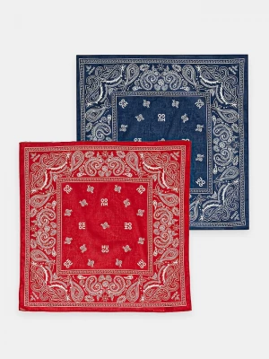 Obrázek produktu HUGO malý šátek pánský bavlněný 2Bandana_pack_M modrá