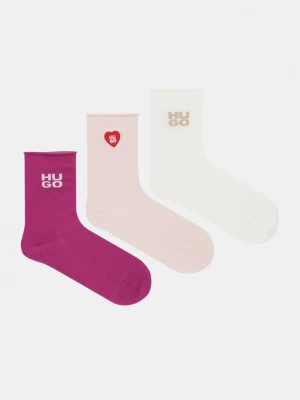 Obrázek produktu HUGO ponožky dámské 3P SH HEART CC W 3-pack růžová