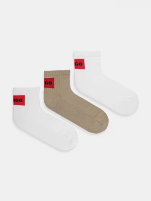 Obrázek produktu HUGO Ponožky HUGO 3P SH RIB LABEL CC 3-pack béžová