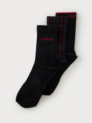 Obrázek produktu HUGO Ponožky šedá / červená třešeň / černá