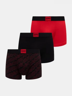 Obrázek produktu HUGO přiléhavé boxerky pánské bavlněné s elastanem TRUNK TRP GALAXY DES 3-pack červená